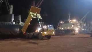 XCMG OFF HIGHWAY DUMP TRUCK UNLOADING