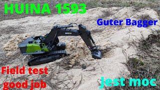 RC Bagger HUINA 1593 | Excavator RC Htoys 1593 | Koparka zdalnie sterowana w terenie | Field test 