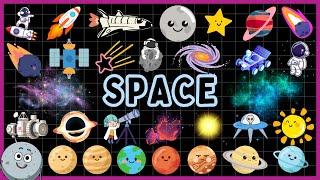 30 SPACE Related Vocabulary for Kids - Learn Space Vocabulary for Children