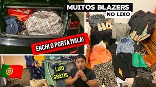 LOUCURA! ENCHEMOS O PORTA MALA! OQUE TEM NO LIXO EM PORTUGAL! ️ VÁRIOS BLAZERS DE MARCA