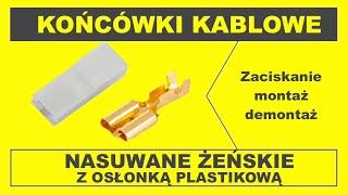 Końcówki kablowe nasuwane żeńskie z osłonką plastikową