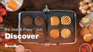 The Sear & Press™ Grill | Take a closer look at our versatile, space-saving grill | Breville USA