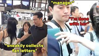 KAZUHA getting viral for how sneakily and faster she collects fan letters in front of managers