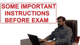 Very important instructions before exam || ADP and MA (All Universities)