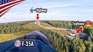 【高速道路で離着陸】F-35戦闘機のコックピット映像がすごい