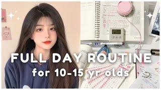 10 -15 year olds FULL DAY routine ~ step by step️