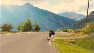 Dropping blind in France! [Downhill Skateboarding] [Col de la Bonette]