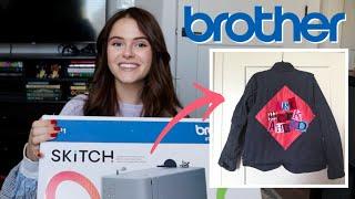 Einfache individuelle Stickerei mit Brother Skitch & Artspira | DIY-Arbeitsjacke Thrift Flip