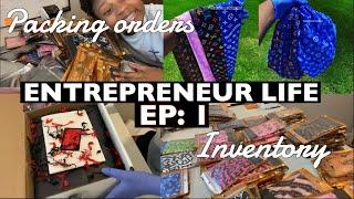 WATCH ME PACKAGE WHOLESALE ORDERS AND UNBOX INVENTORY DESIGNER BONNETS|ENTREPRENEUR LIFE Ep.1