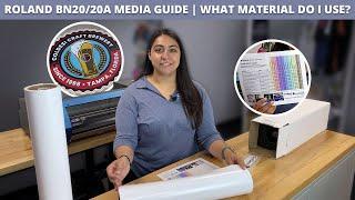 Roland BN20/20A Media Guide | What Material Do I Use?