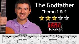 The Godfather theme 1 and 2 Tutorial + sheet & Tab | Classical and Fingerstyle Guitar