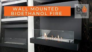 Wall Mounted Bioethanol Fire in Black and in White | Bio Fireplace Group