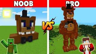 FNAF FREDDY BUILD BATTLE CHALLENGE In Minecraft - How to Build Freddy - Maizen Mizen Mazien Parody