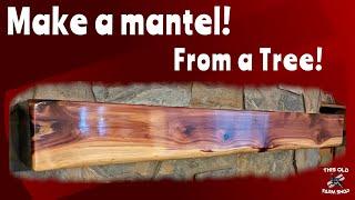 DIY Cedar Mantle: From Tree to Living Room | Hilarious Woodworking Journey