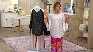 Dennis Basso Bateau Neck Tunic with Flounce Sleeves on QVC