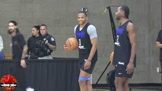 Russell Westbrook, Kawhi Leonard, & Paul George Having Fun & Dunking At Practice. HoopJab NBA