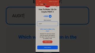 HOW TO MAKE 10X ON CRYPTO PART 3 || CATS VIDEO CODE || CATS YOUTUBE VIDE CODE TODAY || OCTOBER 4