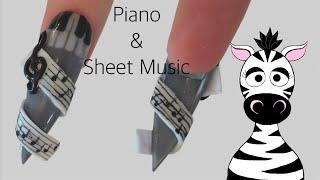 3D Piano Music Acrylic Nail Art Tutorial Collaboration with Leneha Junsu