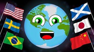 All the Countries of the World with Flags | Countries Of The World Song