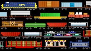 Freight Train Cars - Trains - Railway Vehicles - The Kids' Picture Show (Fun & Educational)