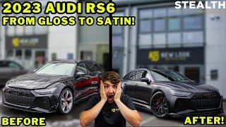 2023 Audi RS6 Transformation: Unbelievable GLOSS to SATIN Makeover with Xpel Stealth PPF!