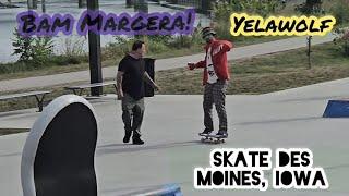 Bam Margera & YelaWolf skateboarding in Des Moines, Iowa!  I thrashed with BAM!