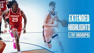 Wisconsin at Illinois | Extended Highlights | Big Ten Men's Basketball | 12/10/2024