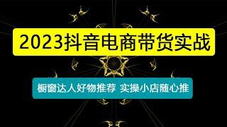 2023抖音电商带货实战，橱窗达人好物推荐，实操小店随心推（80节完整）