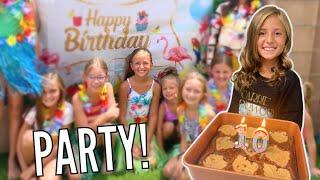 HALLIE'S HAWAIIAN THEMED BIRTHDAY PARTY! | She's Turning the BIG TEN!