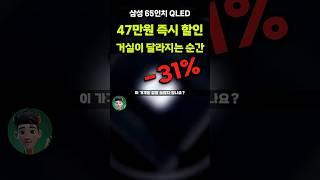 삼성 65인치 QLED TV 47만원 깎아줘요집이 영화관 되는 가격! 4K UHD 스마트TV KQ65QD67AFXKR