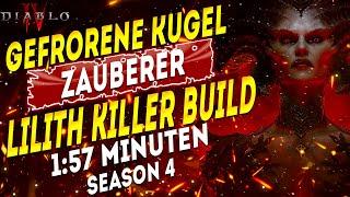 Lilith kill 1:57 min - Gefrorene Kugel Zauberer Endgame Build - Diablo 4 Season 4