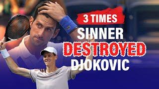 Watch how JANNIK SINNER Beats DJOKOVIC 3 times in just 1 month