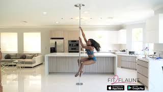 Fit 2 Flaunt - How to Climb on Spin Pole - Beginner Pole Fitness dance tutorial