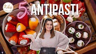 5 Leckere ANTIPASTI Rezepte 🫒 I Der perfekte Vorspeisen Teller