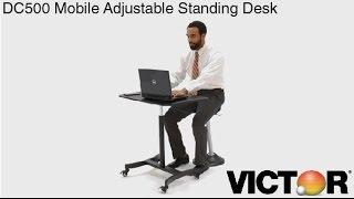 Victor DC500 High Rise Mobile Adjustable Standing Desk