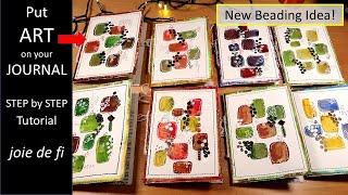 Put ART On Your JOURNAL  Tutorial for Beginners STEP BY STEP