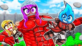 Having a ATTACK ON TITAN ANIME FAMILY WITH FANGIRLS in Roblox!