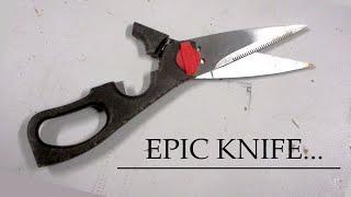 I Made An Epic Carving Knife From These Old Scissors