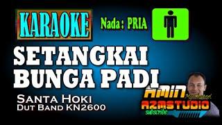 SETANGKAI BUNGA PADI || Santa Hoky || KARAOKE Nada PRIA