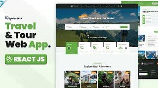 ️ React JS Tutorial - TRAVEL WEB APPLICATION | Download Full Source Code. PART 1