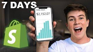 I Tried Shopify Dropshipping for 1 Week (From Scratch)