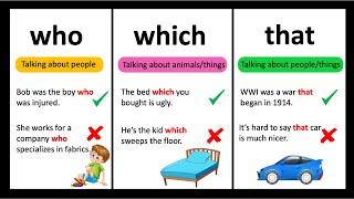 Who, Which or ThatWhat is the Difference?