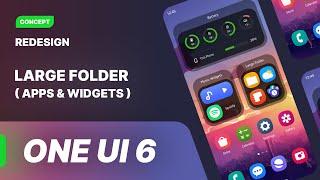 Large Folder, Widgets Folder And Redesign Stack Widgets - One UI 6