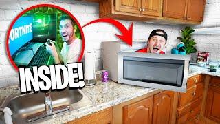 Secret Hidden Microwave Entrance to Epic GAMING FORT!