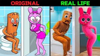 The Best TikTok of Incredibox Sprunki: PINKI TOILET IS OCCUPIED BY BRAINROT | REAL LIFE vs ORIGINAL