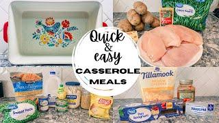 QUICK AND EASY CASSEROLE MEALS // 3 CHEAP FAMILY MEALS // DINNER RECIPES