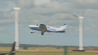 139. Busy Caernarfon Airport - Many Aeroplanes & Helicopters with much Banter & bonus Waves