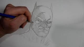 Drawing Batman with Tradtional Art Supplies