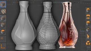 Complex Glass Bottle 3D Modeling | Cinema 4D Modeling Tutorial