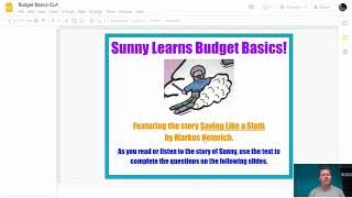 Saving Like a Sloth-Budget Basics Resource-Teacher Tutorial